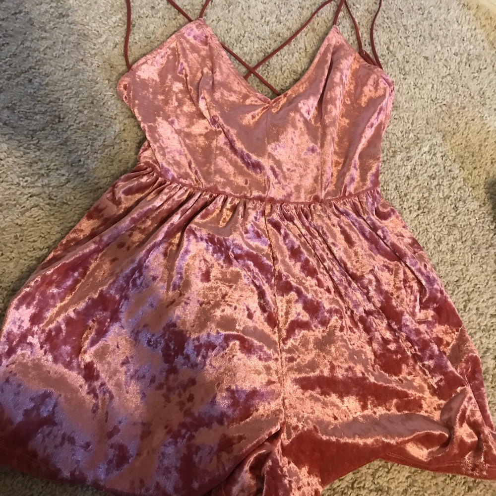 pacsun velvet romper